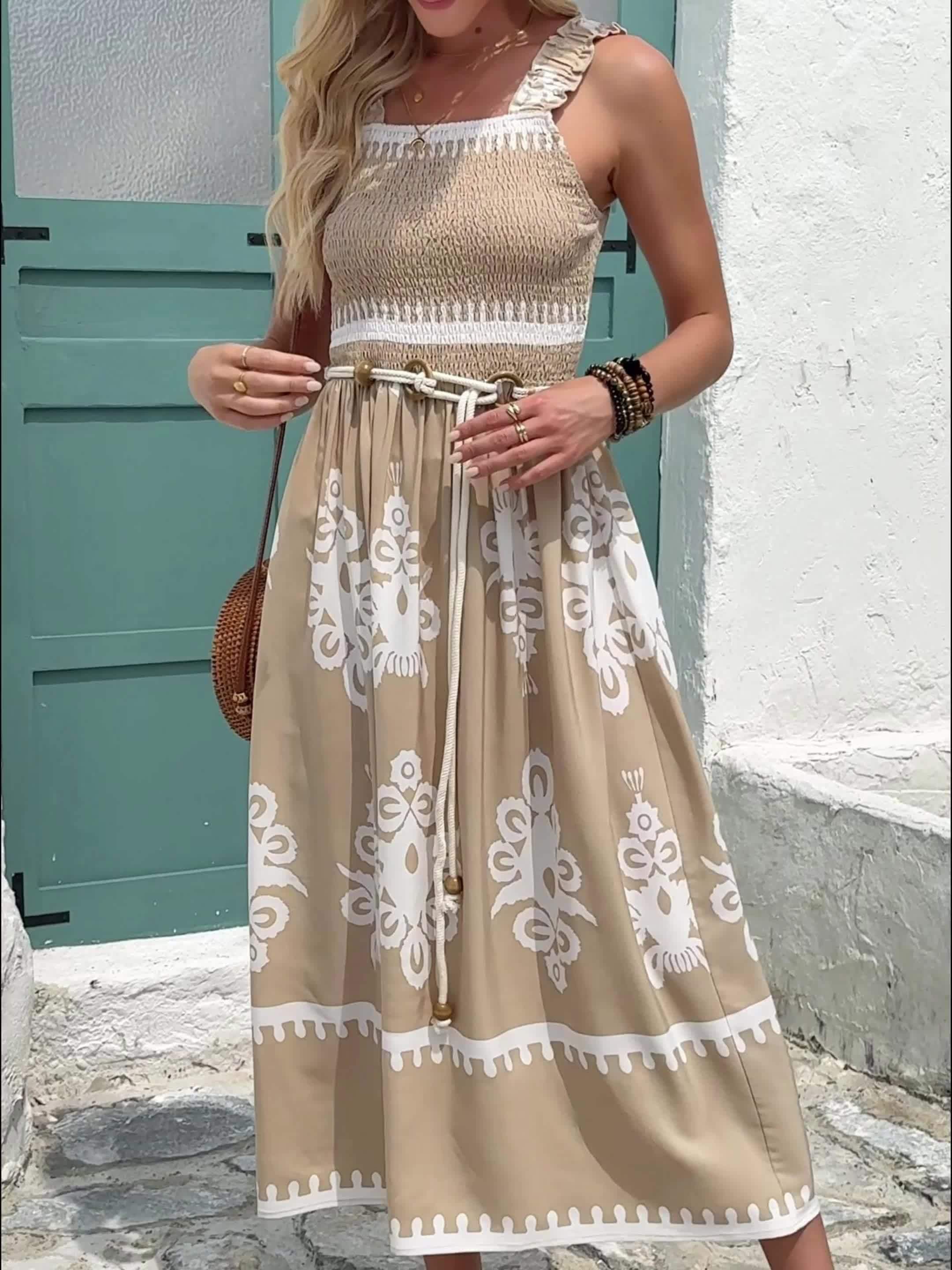 Printed Summer Dress | Mid-Length