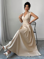 Paola Khaki Dress