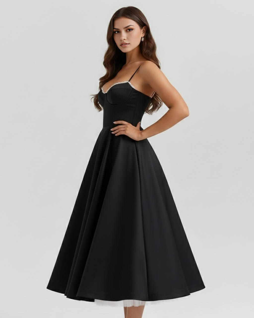 The Satin Midi Dress