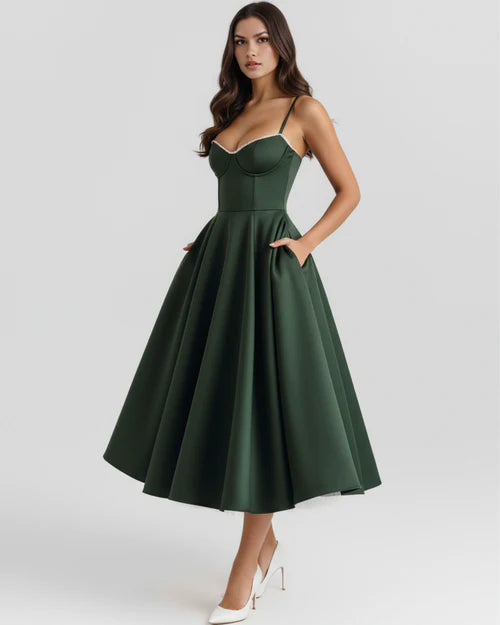 The Satin Midi Dress