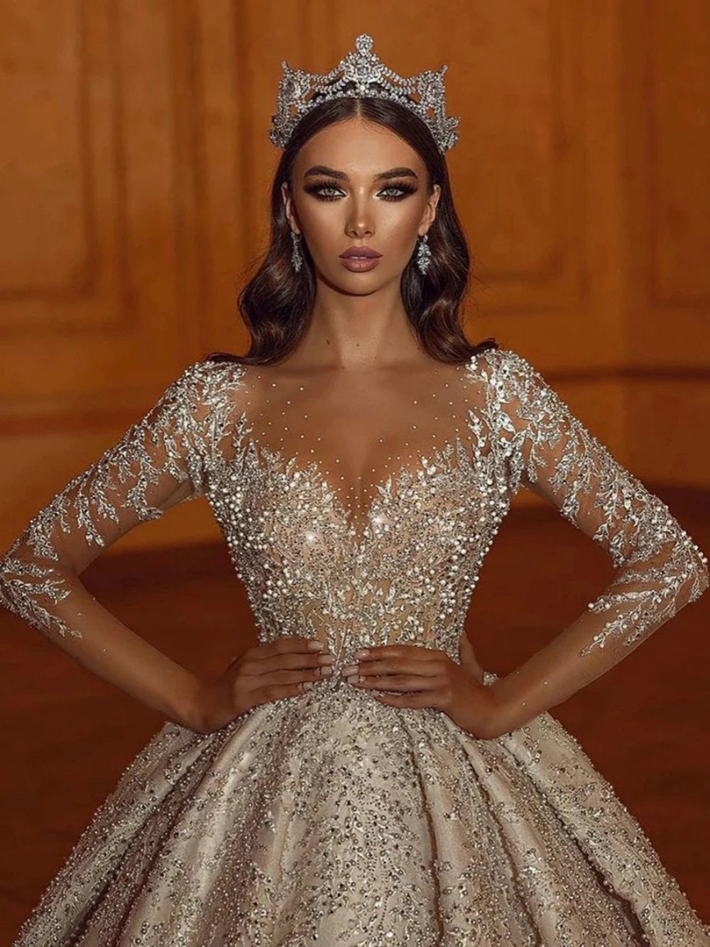 Glitter wedding dress