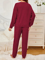 The Ribbed Set Burgundy