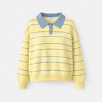The Luxe Striped Sweater Yellow