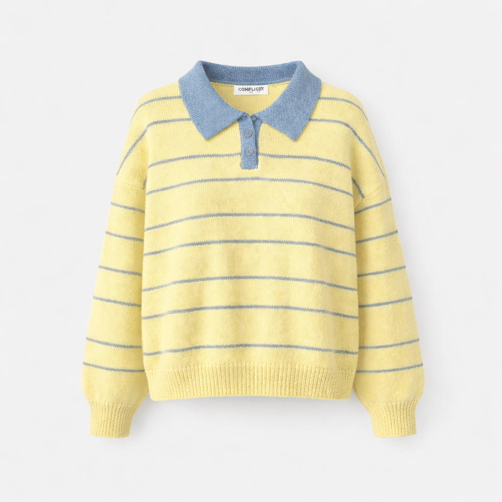 The Luxe Striped Sweater Yellow