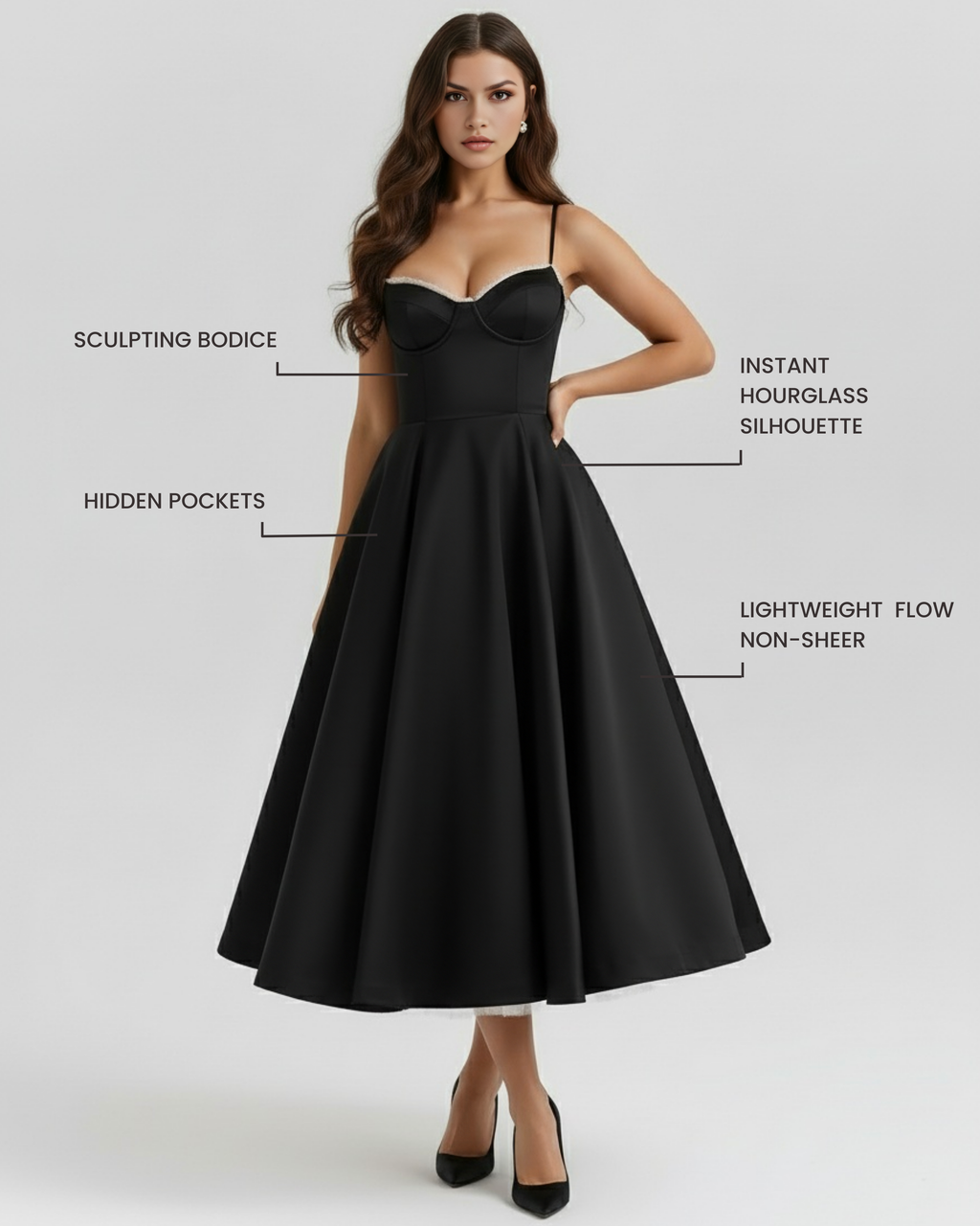 The Satin Midi Dress