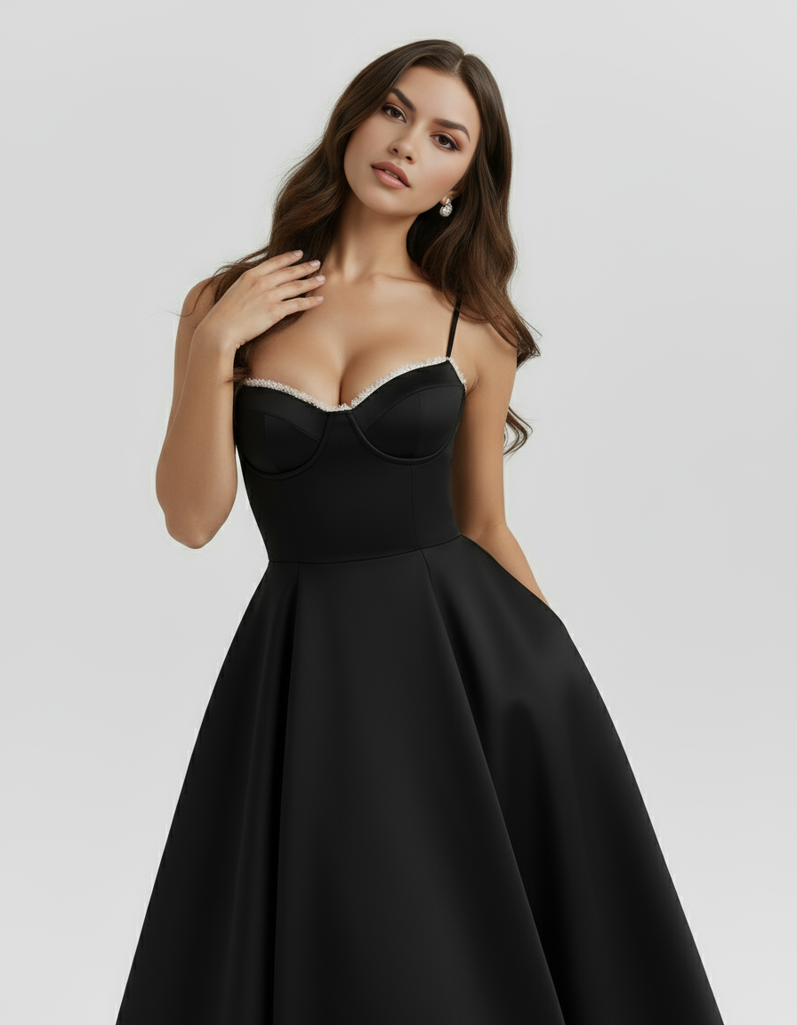The Satin Midi Dress
