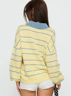 The Luxe Striped Sweater Yellow