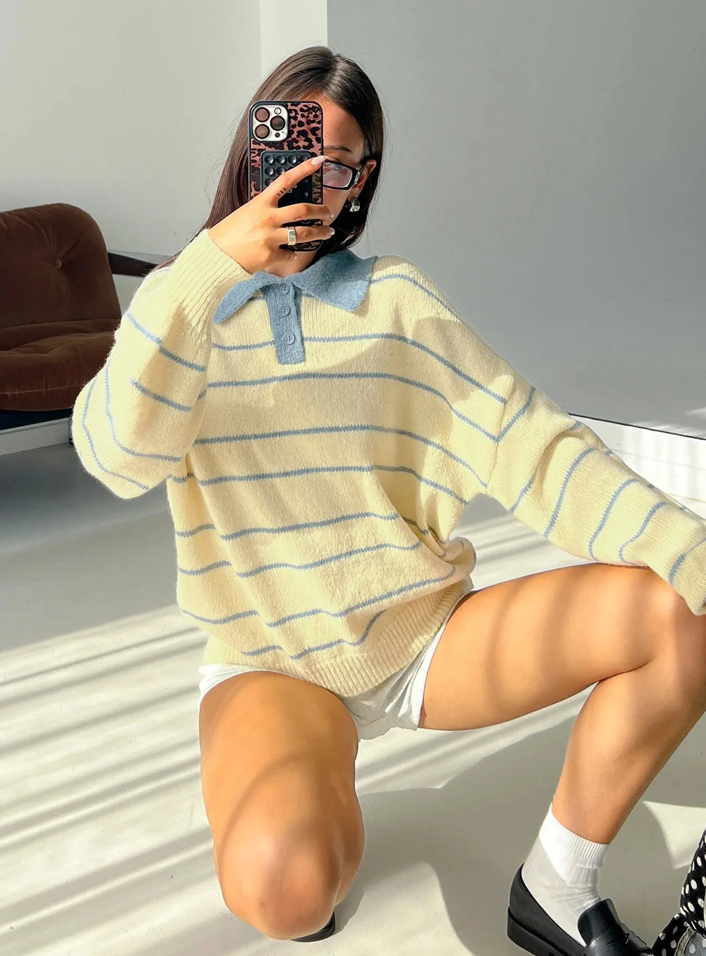 The Luxe Striped Sweater Yellow