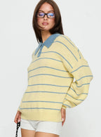 The Luxe Striped Sweater Yellow