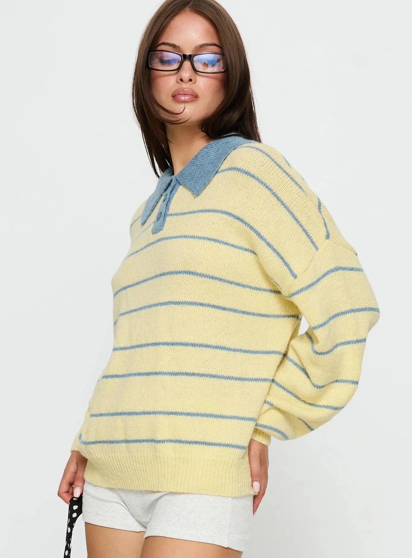 The Luxe Striped Sweater Yellow