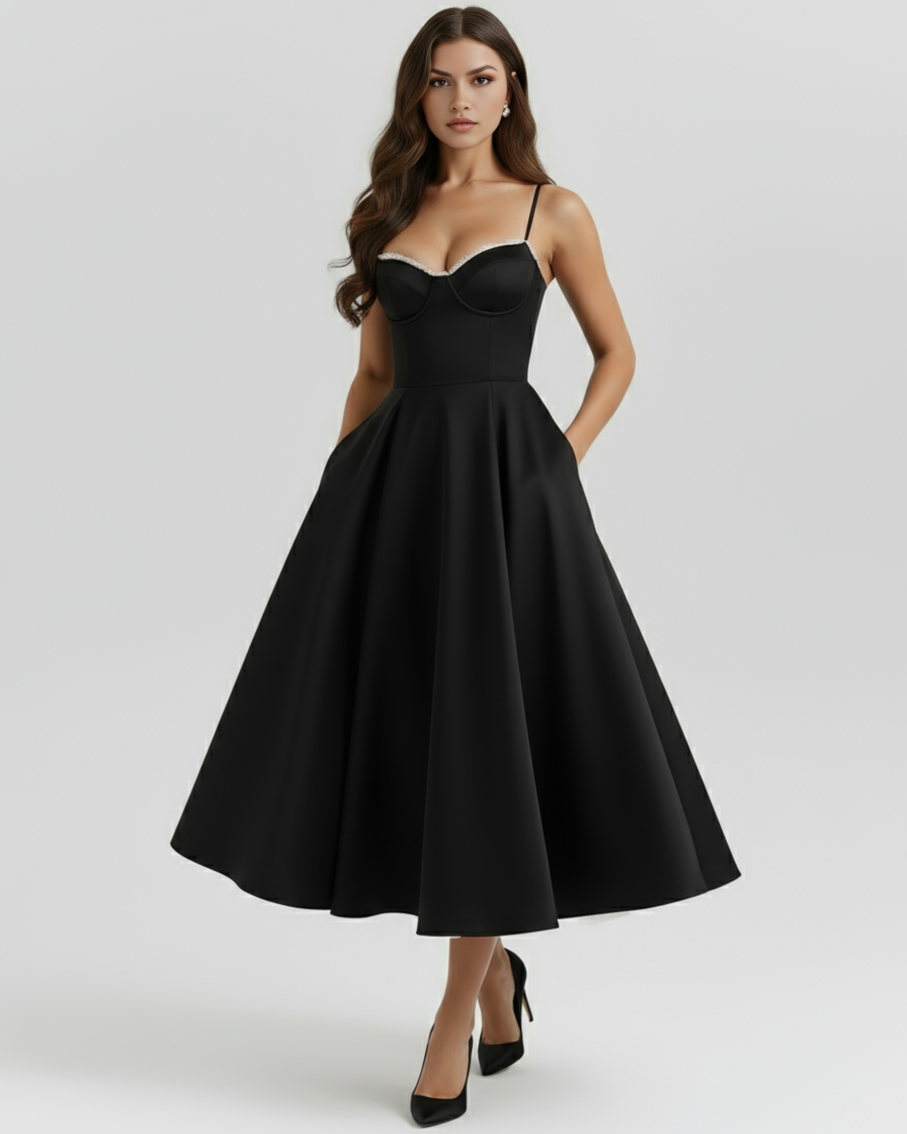The Satin Midi Dress