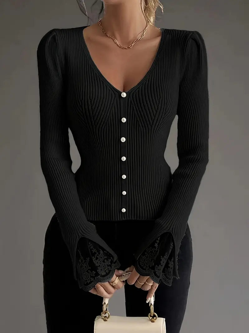 The Elegant Ribbed Blouse