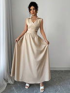 Paola Khaki Dress